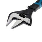 Ключ разводной с тонкими губками ТУНДРА, 2К рукоятка, раскрытие губок до 38 мм, 200 мм - Фото 7