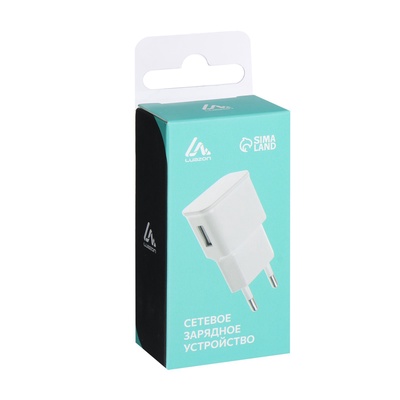 Сетевое зарядное устройство Luazon GQ-15, 1 USB, 1 A, белое