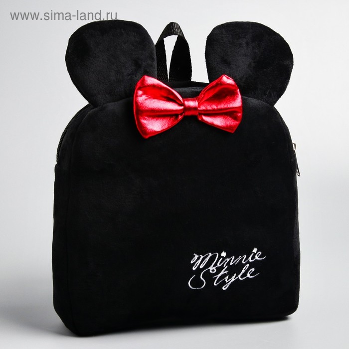 Рюкзак плюшевый, 19 см х 5 см х 21 см "Мышка", Минни Маус - Фото 1