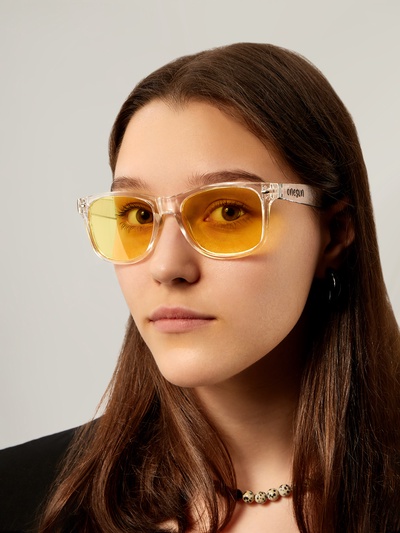 Очки солнцезащитные «OneSun. Wayfarer», uv 400, 4.5×5 см, жёлтые