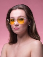 Очки солнцезащитные OneSun, uv 400, дужка 14.5 см, ширина 14.5 см, 4.5×5 см, жёлтые 4703637 - фото 16743662