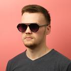 Очки солнцезащитные OneSun, uv 400, 14×14×5 см, линза 4.5×5.2 см, градиент - Фото 2