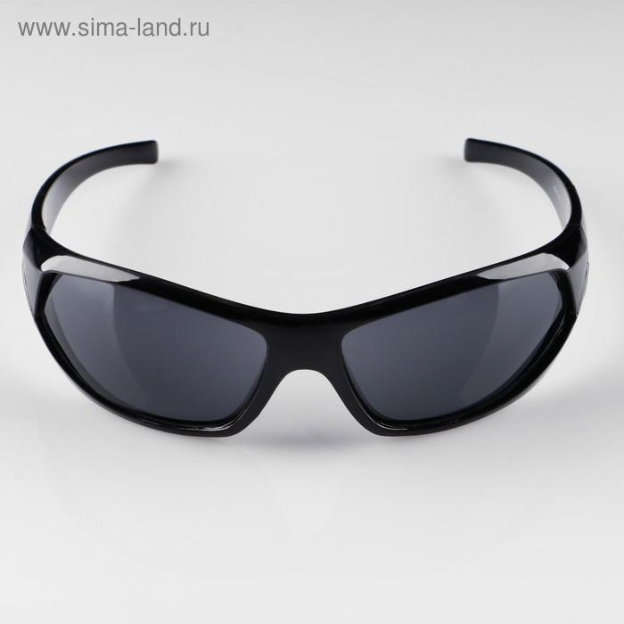Очки спортивные «Мастер К», uv 400, 14×14×4.5 см, линза 4.5×5.2 см, чёрные - Фото 1