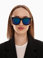 Очки солнцезащитные «OneSun. Wayfarer», uv 400, линза 4.5×5.2 см, зеркальные, чёрный, разноцветный - Фото 6