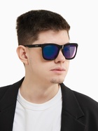 Очки солнцезащитные «OneSun. Wayfarer», uv 400, линза 4.5×5.2 см, зеркальные, чёрный, разноцветный - Фото 5