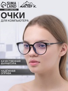 Очки для компьютера «Мастер К», 14×14×4.5 см, линза 4.5×5.2 см, салфетка - Фото 1
