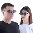 Очки солнцезащитные «OneSun. Круглые», UV 380, линза 4.6×4.6 см, чёрные - Фото 4