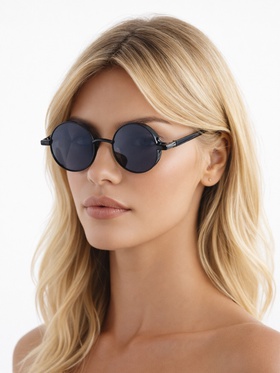 Очки солнцезащитные «OneSun. Круглые», UV 380, линза 4.6×4.6 см, чёрные  (артикул 4703648)  большой выбор товаров оптом и в розницу по низким ценам с доставкой