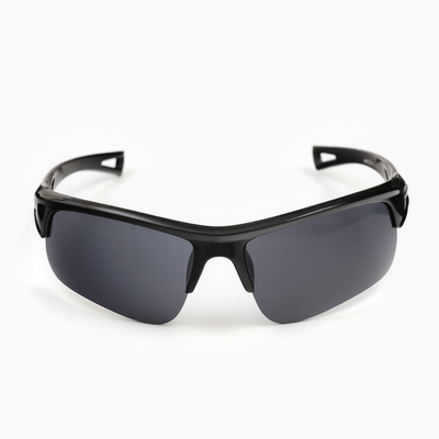 Очки спортивные «Мастер К», uv 400, 14×15×4.3 см, линза 4.36 см, чёрные