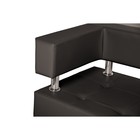 Диван офисный двухместный «Райли», экокожа, цвет чёрный глянец - Фото 2