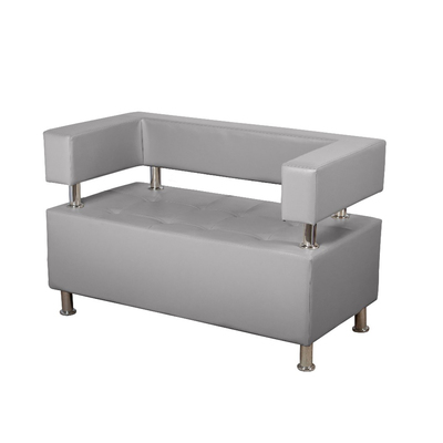 Диван офисный трёхместный «Райли», экокожа, цвет серый