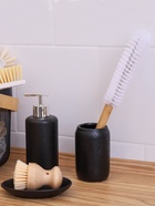 Набор аксессуаров для ванной комнаты Доляна «Венера», 3 предмета, дозатор 350 мл, мыльница, стакан, чёрный - Фото 8