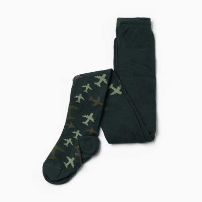 Колготки детские KAFTAN «Самолёты», рост 116-122 см, зелёные