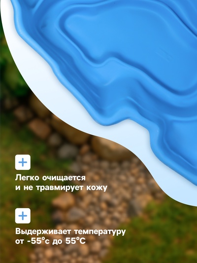 Пруд садовый пластиковый 900 л, синий