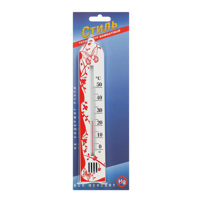 Термометр комнатный для измерения температуры "Стиль" в блистере, микс