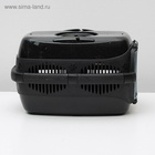 Переноска для животных до 9 кг «Пижон», металлическая дверь, 43×29×27.5 см, чёрная - Фото 3