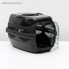 Переноска для животных до 9 кг «Пижон», металлическая дверь, 43×29×27.5 см, чёрная - Фото 5