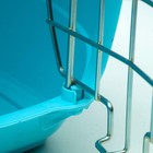 Переноска для животных до 9 кг "Пижон", металлическая дверь, 43 х 29 х 27,5 см, бело-голубая - Фото 6