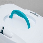 Переноска для животных до 9 кг "Пижон", металлическая дверь, 43х29х27,5 см, бело-бирюзовая - Фото 9