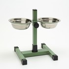 Подставка с мисками, 2×2.5 л, высота 60 см, разборная, зелёная - Фото 8
