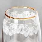 Ваза FLORA "Кружево" с золотой отводкой d-7.5см, 11,5х26см - фото 24521710