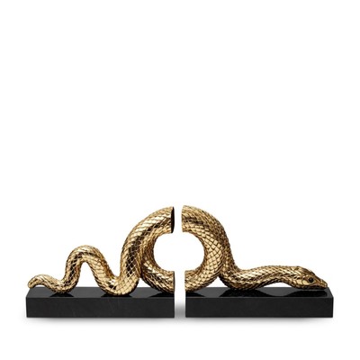 Держатель для книг "Змея" gold, 20 × 5 × 15 см