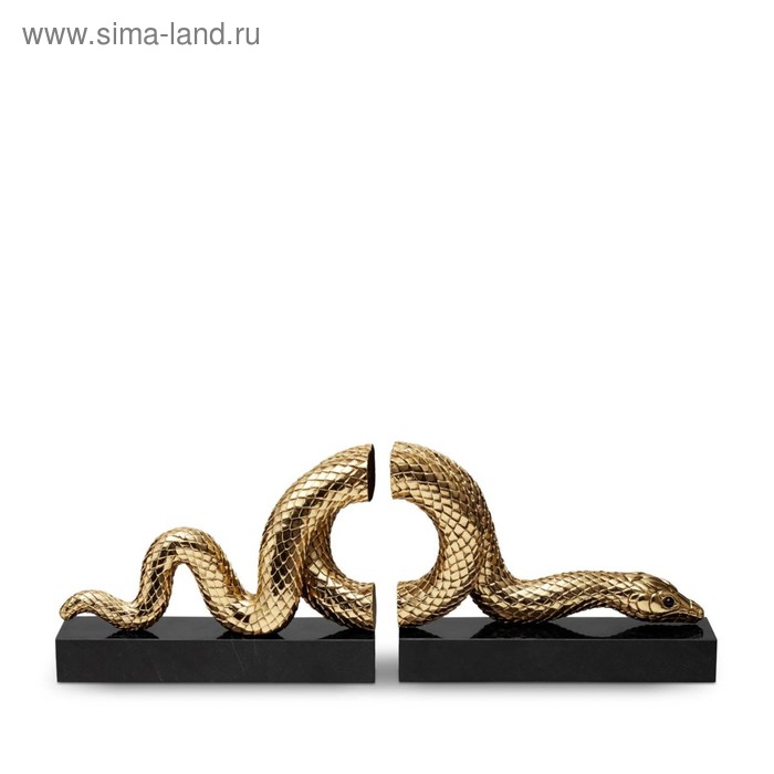 Держатель для книг "Змея" gold, 20 × 5 × 15 см - Фото 1