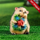 Садовая фигура из гипса «Ежик с цветами», 15×11×12 см - Фото 4