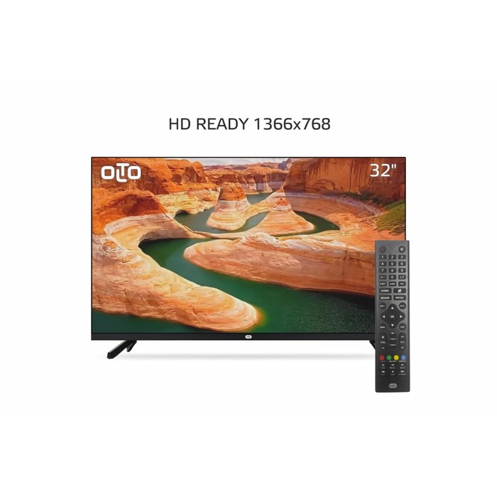 Телевизор OLTO 32T20H, 32", 1366х768, DVB-T2/C, 2хHDMI, 1хUSB, чёрный - фото 51507946