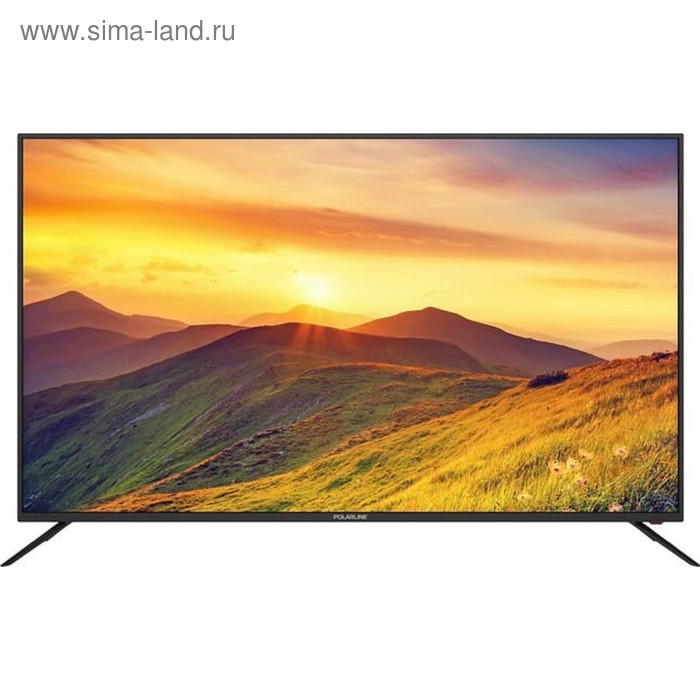 Телевизор Polarline 58PU55STC-SM, 58", UHD, DVB-T2/C/S2, 3хHDMI, 2хUSB, SmartTV, чёрный - Фото 1