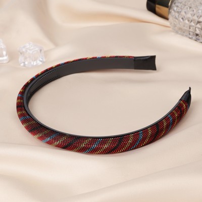 Ободок для волос «Вирджиния», полосы блеск, 1 см, МИКС