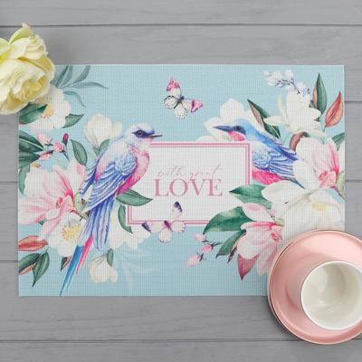 Салфетка на стол Love, ПВХ, 40х29 см