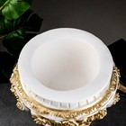 Вазон для цветов «Афина», 4.3 л, 41×34×41 см, гипс, белый, золотистый - Фото 2