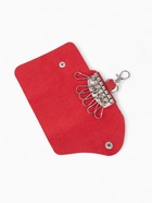 Ключница карманная на кнопке, 7 карабинов, размер 10.5×1.5×6 см, красная 4694971