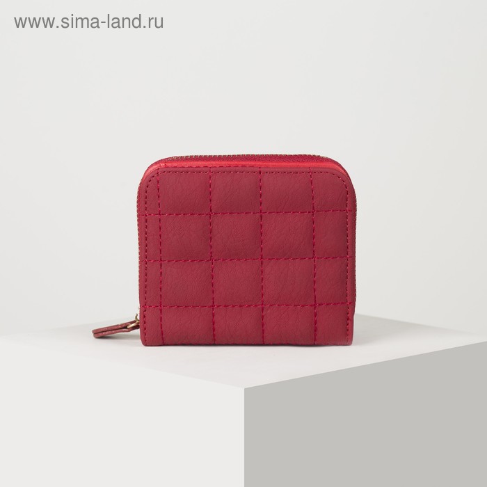 Кошелёк женский, отдел на молнии, цвет бордовый - Фото 1