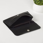 Кошелёк женский, 2 отдела на клапане, цвет чёрный - Фото 3