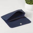 Кошелёк женский, 2 отдела на клапане, цвет синий - Фото 3