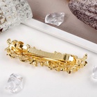 Заколка - автомат для волос «Престиж», листики, 8.5 см, золото - Фото 6