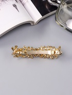 Заколка - автомат для волос «Престиж», листики, 8.5 см, золото - Фото 8