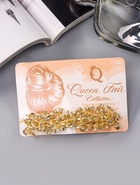 Заколка - автомат для волос «Престиж», листики, 8.5 см, золото - Фото 10