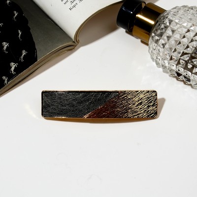 Заколка-автомат для волос "Геометрия" прямой, 8,5 см, золото