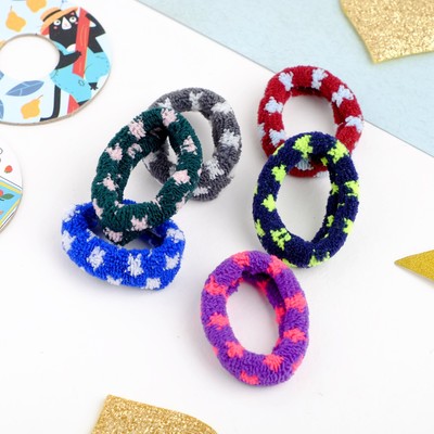 Резинка для волос "Махрушка" 5 см (набор 36 шт) звёздочки, микс