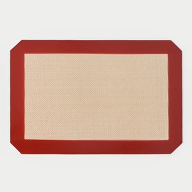 Силиконовый коврик армированный Доляна, 30×20 см, цвет бежевый