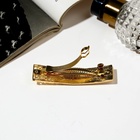 Заколка - автомат для волос «Геометрия», прямой кружевной, 8 см, золото - Фото 3