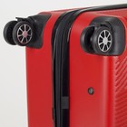 Чемодан средний 24", отдел на молнии, кодовый замок, 4 колеса, цвет красный - фото 24232871