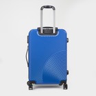 Чемодан средний 24", «Фабрика КАРТЕКС», отдел на молнии, кодовый замок, 4 колеса, цвет синий - фото 24144751