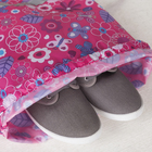 Мешок для обуви, отдел на шнурке, светоотражающая полоса, цвет розовый - Фото 4