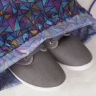 Мешок для обуви, отдел на шнурке, светоотражающая полоса, цвет сиреневый - Фото 4