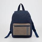 Рюкзак детский на молнии, наружный карман, светоотражающая полоса, цвет синий - фото 7756679