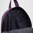 Рюкзак детский на молнии, наружный карман, светоотражающая полоса, цвет сиреневый - фото 6282114